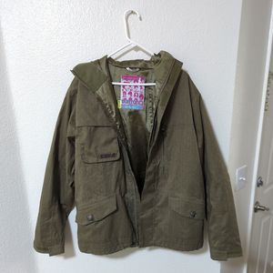 Burton Esquire Snowboard Jacket Dryride Full Zip Hooded Green Men Size M